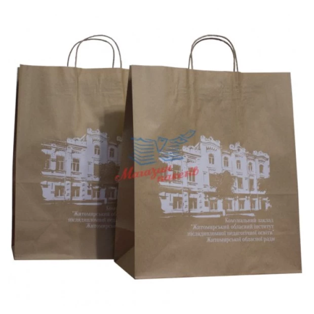 Package Kraft Brown 320х420х150mm, twisted handle
